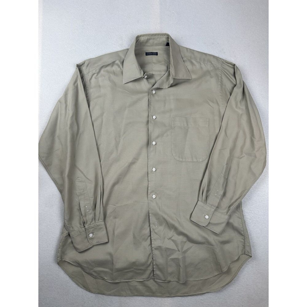 VTG‎ Gitman Bros Men's 100% Cotton Dress Shirt Green • 16 | 34